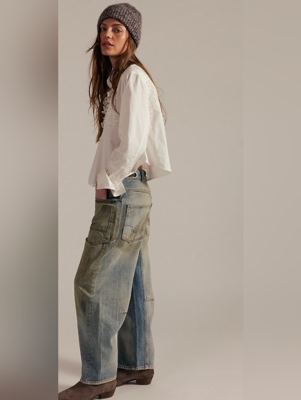 We The Free Moxie Low Slung Barrel, Factory Distress Color, Size 24, NWT,